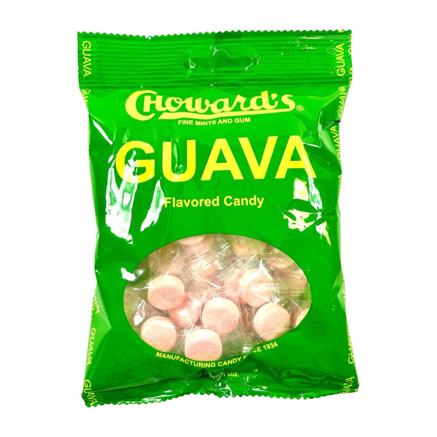 C Howard Guava Candy - 3oz Bags (12 Count) | Tropical Fruit Flavored Chewy Candy for Parties, Gifts & Snacking