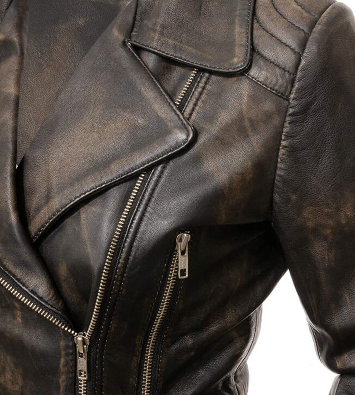 LP-FACON Women's Fashion Motorcycle Jacket - Steampunk Gothic Leather Coat for Riding & Casual Wear | Mid-Length Biker Jacket for Women | Perfect for Motorcycle Enthusiasts & Alternative Fashion Lovers