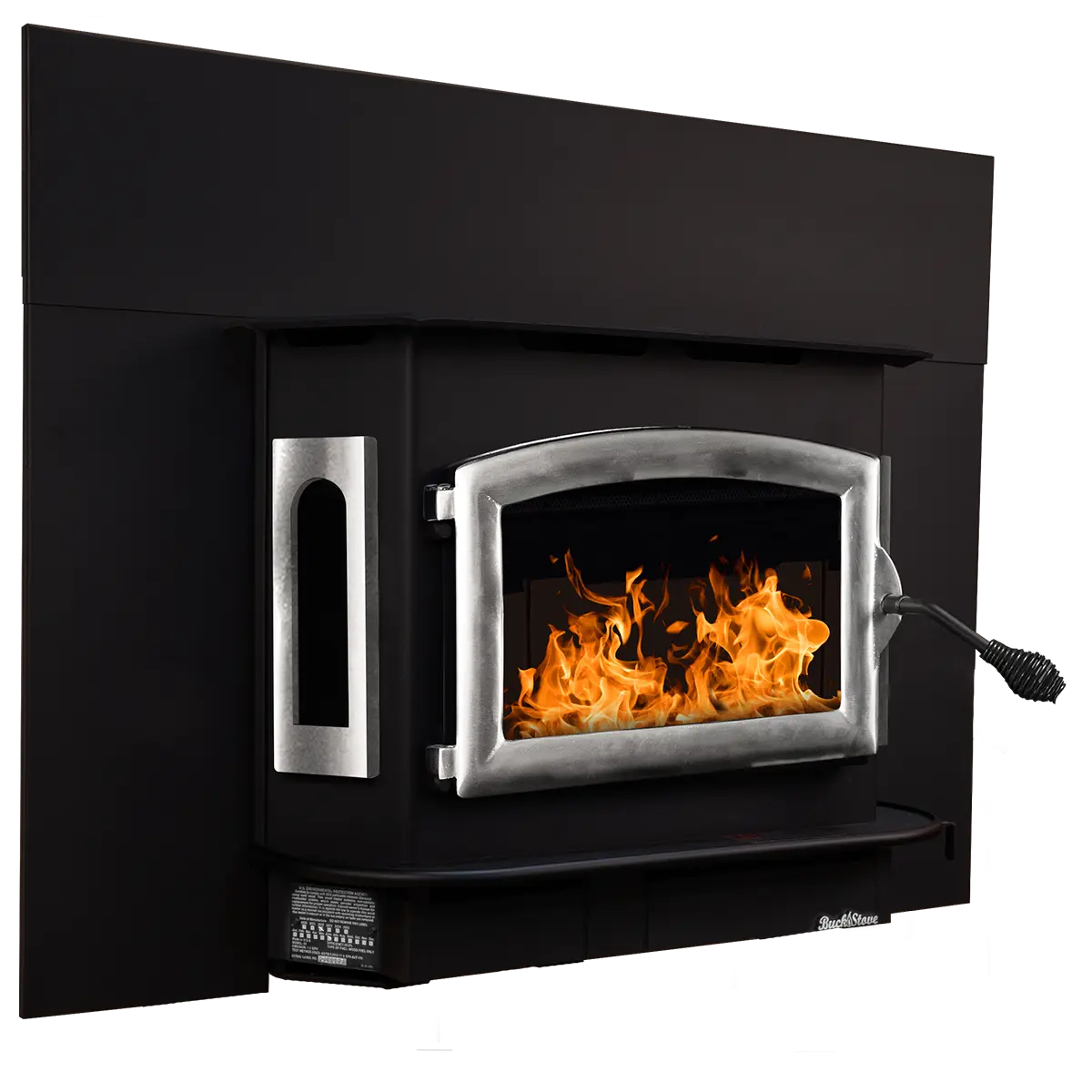 Buck Stove Model 81 Non-Catalytic Wood Burning Fireplace Insert with Heat-Activated Blower - Efficient Home Heating for Living Rooms & Cabins