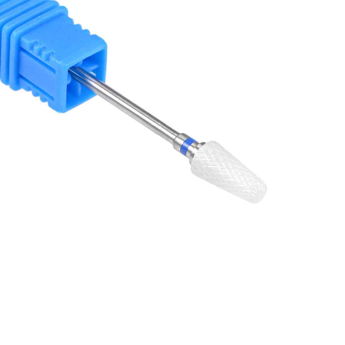 Professional Ceramic Nail Drill Bits 3/32 Inch (Medium Grit) - Manicure Pedicure Tools for Salon & Home Use - Durable Blue Nail File Bits for Acrylic, Gel & Natural Nails