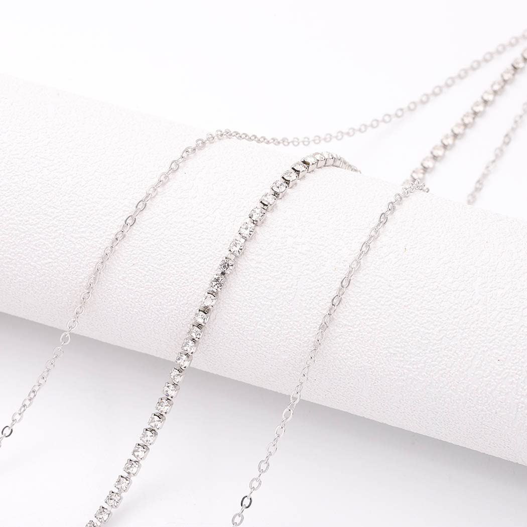 Sexy Rhinestone & Pearl Layered Body Chain for Women - Waist Belly Chain Bikini Accessory, Beach Party Jewelry | Perfect for Pool Parties, Music Festivals & Summer Vacations