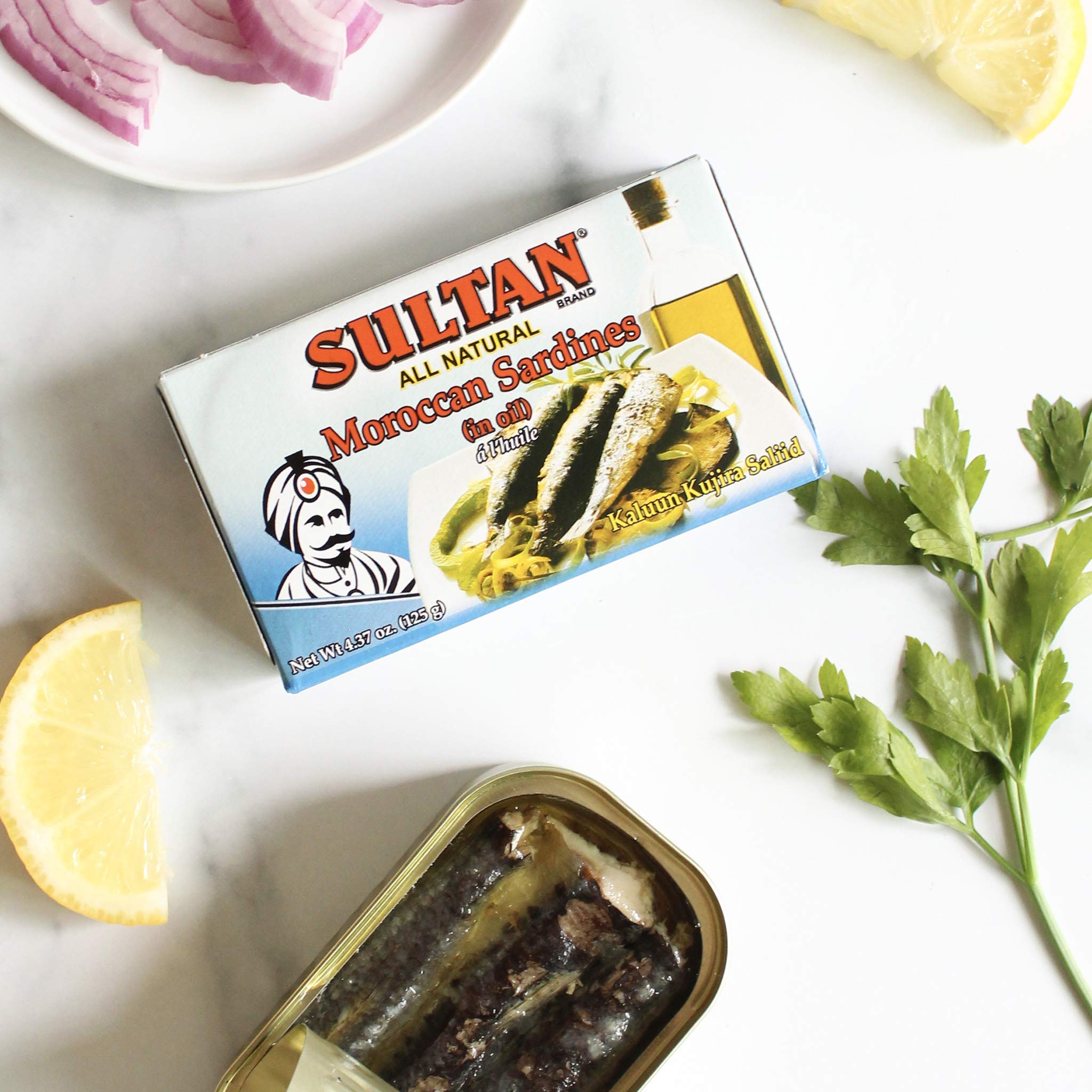 Premium Moroccan Season Sardines in Olive Oil - 100% Natural, High Protein, No Additives or Preservatives | Paleo, Keto & Carnivore Diet Friendly | Zero Carb, Sealed Freshness | 4.37oz (Pack of 50) | Perfect for Salads, Pasta & Healthy Snacking
