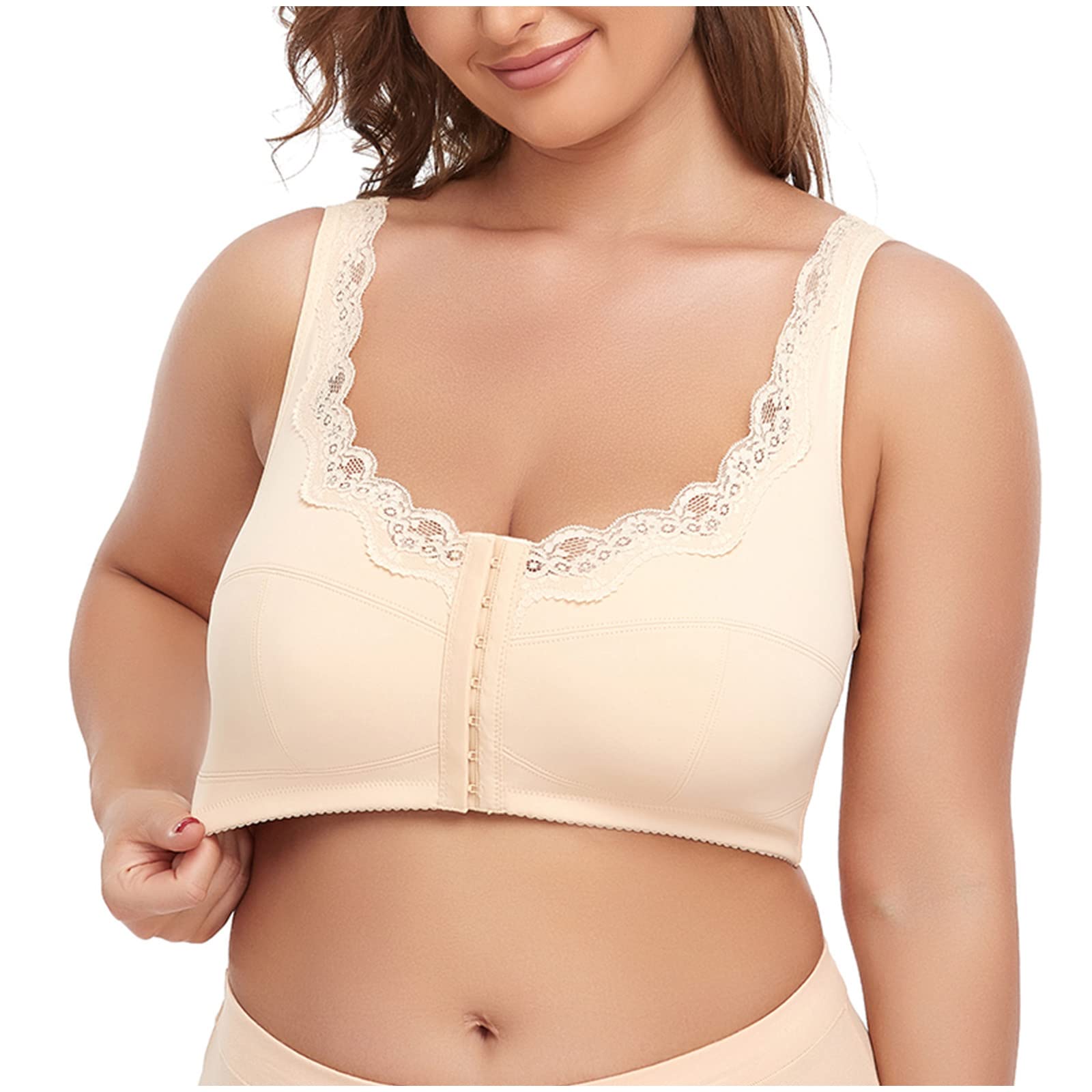 Rgogak Plus Size Sports Bras for Women - Wireless Push Up Underwear Bra with Full Coverage - Perfect for Yoga, Running & Gym Workouts