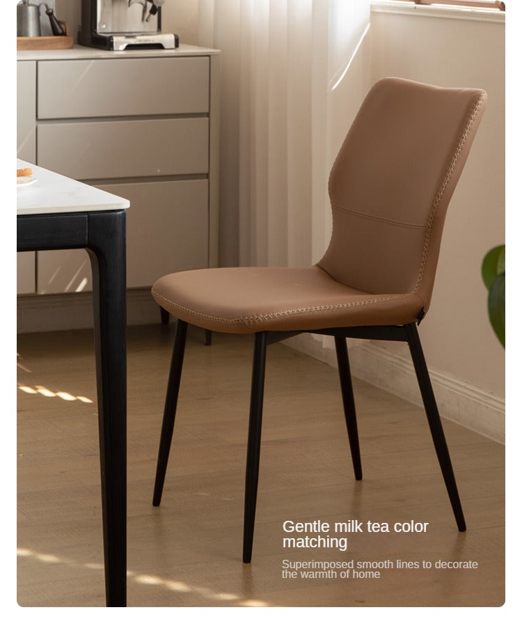 Premium Organic Leather Soft Dining Chairs - Set of 4 for Living Room, Dining Room & Office - Eco-Friendly & Comfortable Seating Furniture
