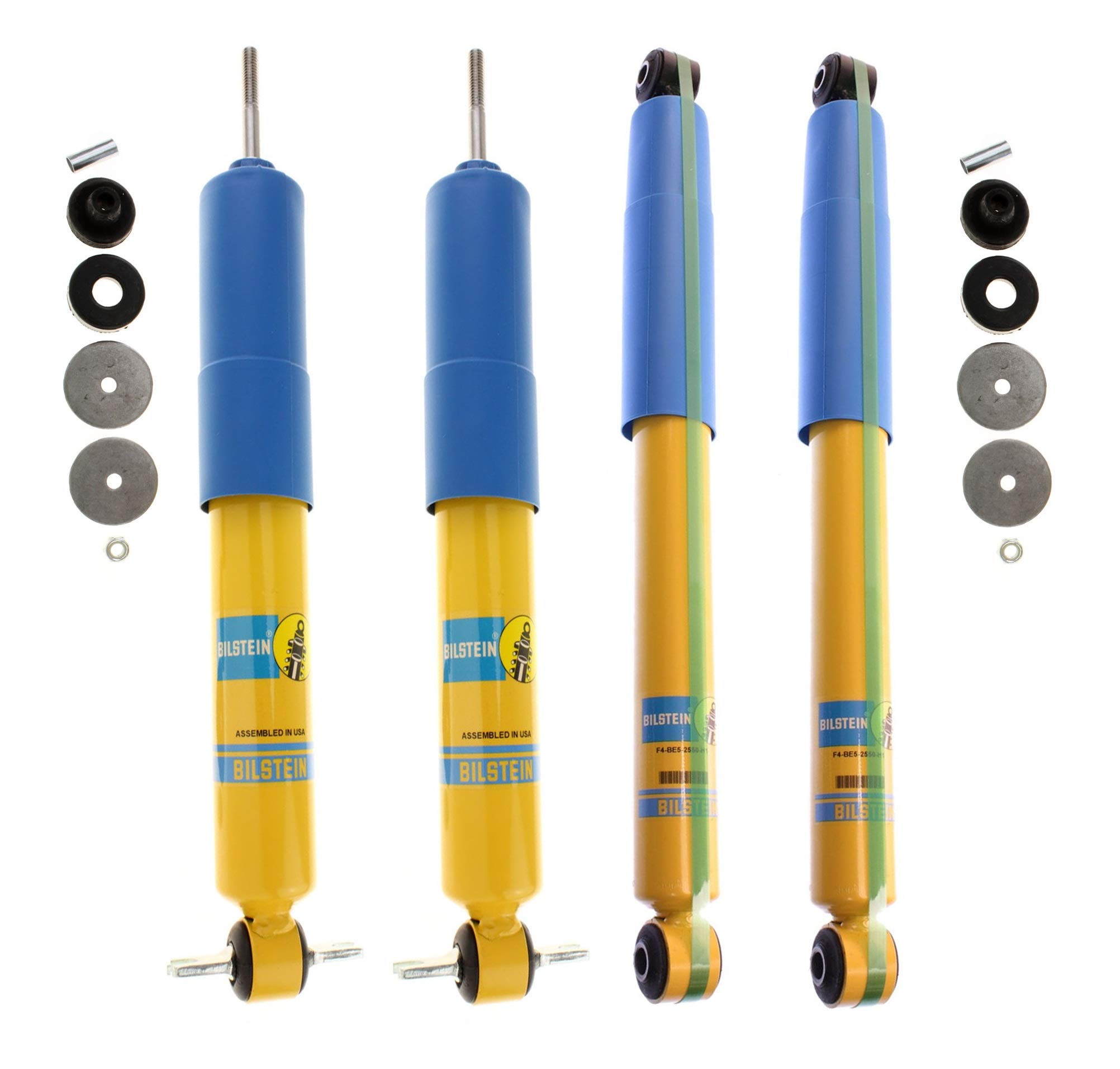 Bilstein B6 4600 Front & Rear Shock Absorbers Kit for 2002-2008 Dodge Ram 1500 RWD - Heavy Duty Suspension Upgrade for Off-Road & Towing