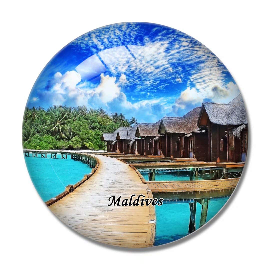 3D Maldives Fridge Magnet - Souvenir Crystal Refrigerator Magnets for Travel Gifts & Home Decoration | Perfect for Collectors, Tourists & Craft Lovers