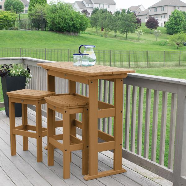 Lehigh 3-Piece Bar Height Balcony Patio Set - Outdoor Bistro Furniture for Small Spaces, Balconies & Decks