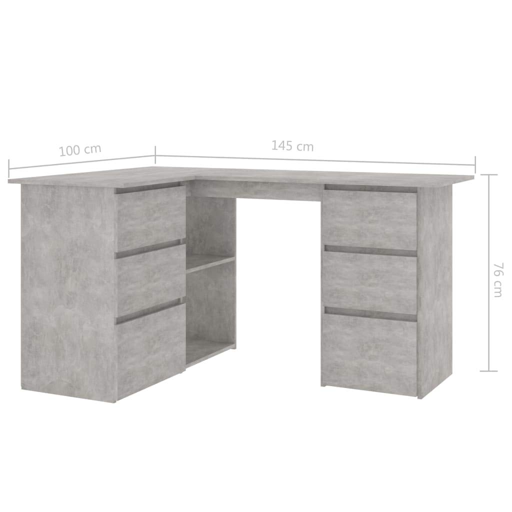 Industrial Style Home Office Desk with Drawers - 57.1