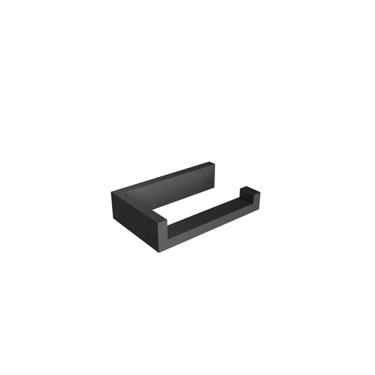 ICO Bath V501 Volkano Fire Wall Mounted Euro Toilet Paper Holder - Matte Black | Modern Bathroom Accessory for Home & Hotel Use