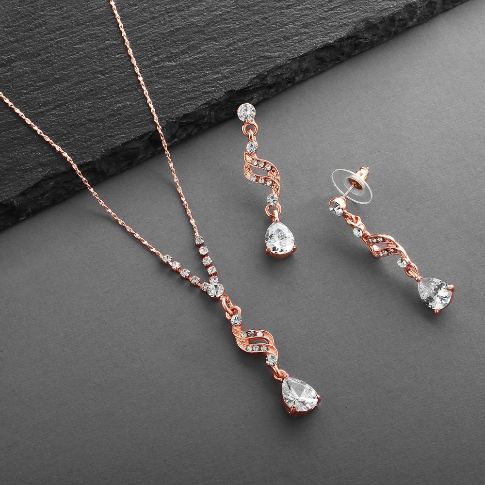 Mariell Cubic Zirconia Bridal Jewelry Set - Elegant Necklace & Earrings for Weddings, Prom, Bridesmaids | Perfect for Formal Events, Anniversary Gifts & Special Occasions