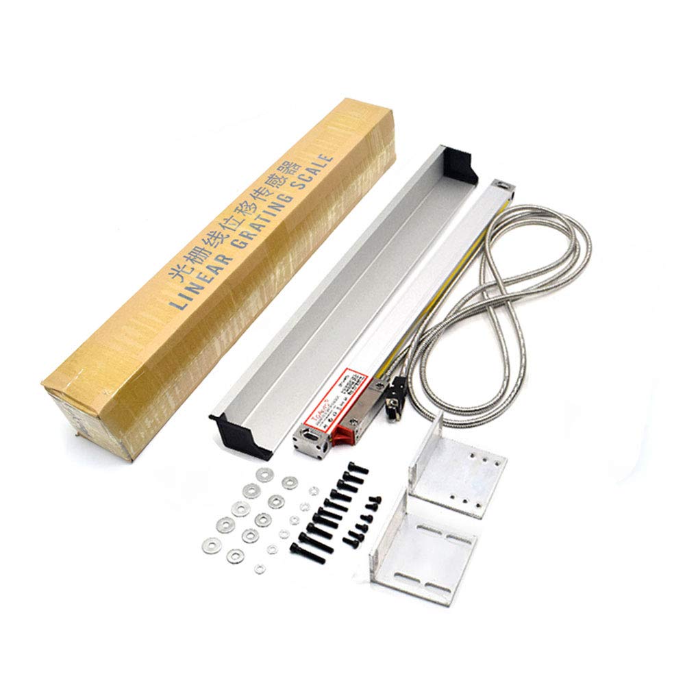 TOAUTO 2 Axis Digital Readout DRO with LCD Display - 5μm Precision Glass Linear Scale for CNC Milling, Lathe & EDM Machines (100-200mm) - Perfect for Metalworking, Woodworking & Industrial Precision Measurement