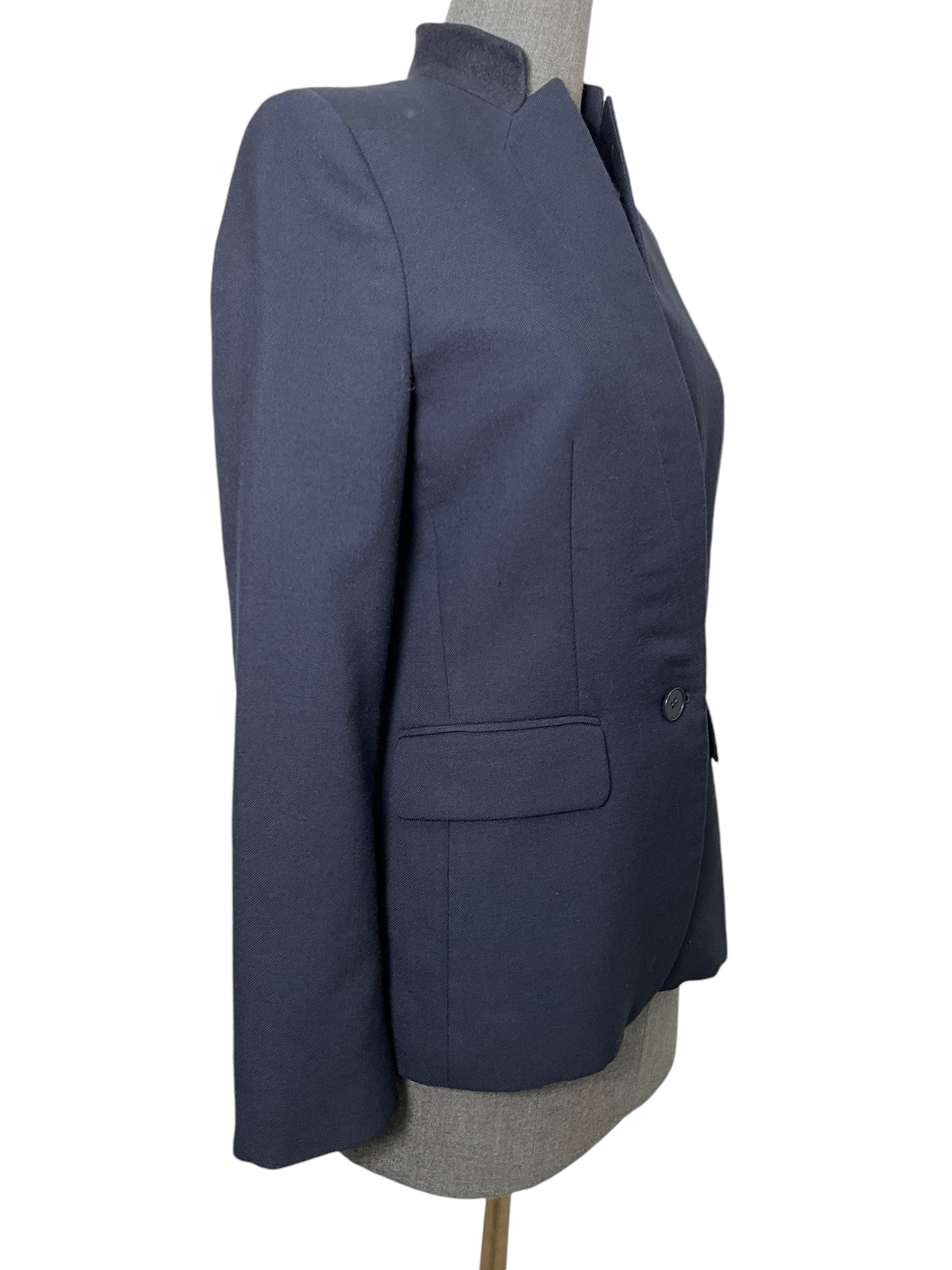 Stella McCartney Women's Fleur Felt Collar Wool Blazer Jacket - Size M | Elegant Office Wear & Business Casual Outfits