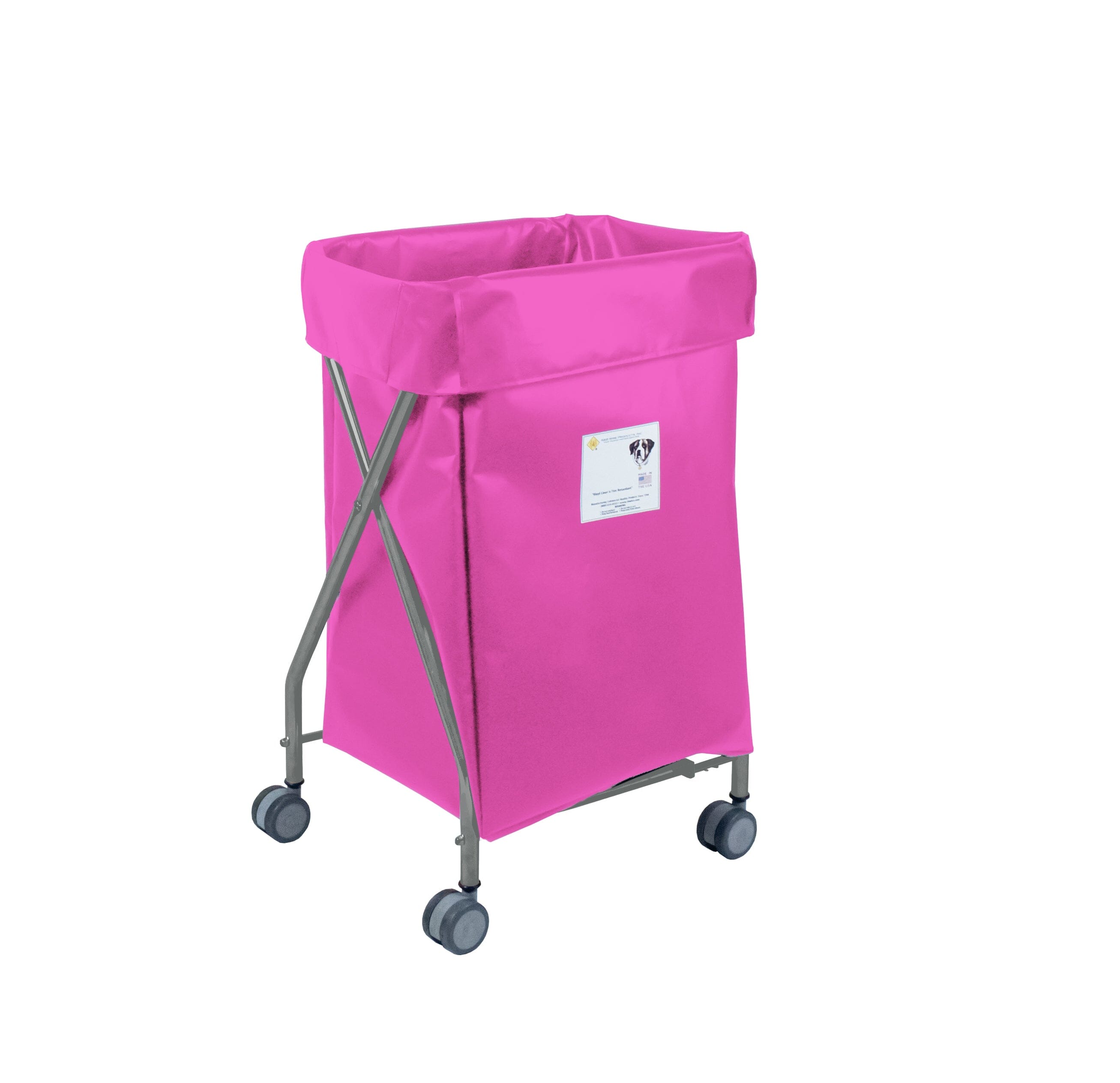 Foldable Narrow Laundry Hamper with Vinyl Liner - 5 Bushel Capacity for Small Spaces - Perfect for Closet, Bathroom, Dorm or RV Organization