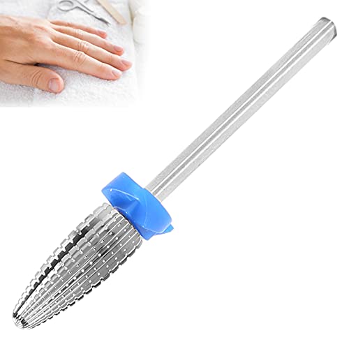 Tungsten Steel Nail Drill Bits & Polishing Grinding Heads - Professional Manicure Pedicure Tools for Home Salon (Blue) | Perfect for Nail Art, Acrylics & Gel Extensions