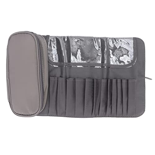 Premium Makeup Brush Holder - Waterproof & Anti-Aging Cosmetic Brush Organizer Bag for Travel, Grey - Perfect for Home, Salon & On-the-Go Makeup Storage