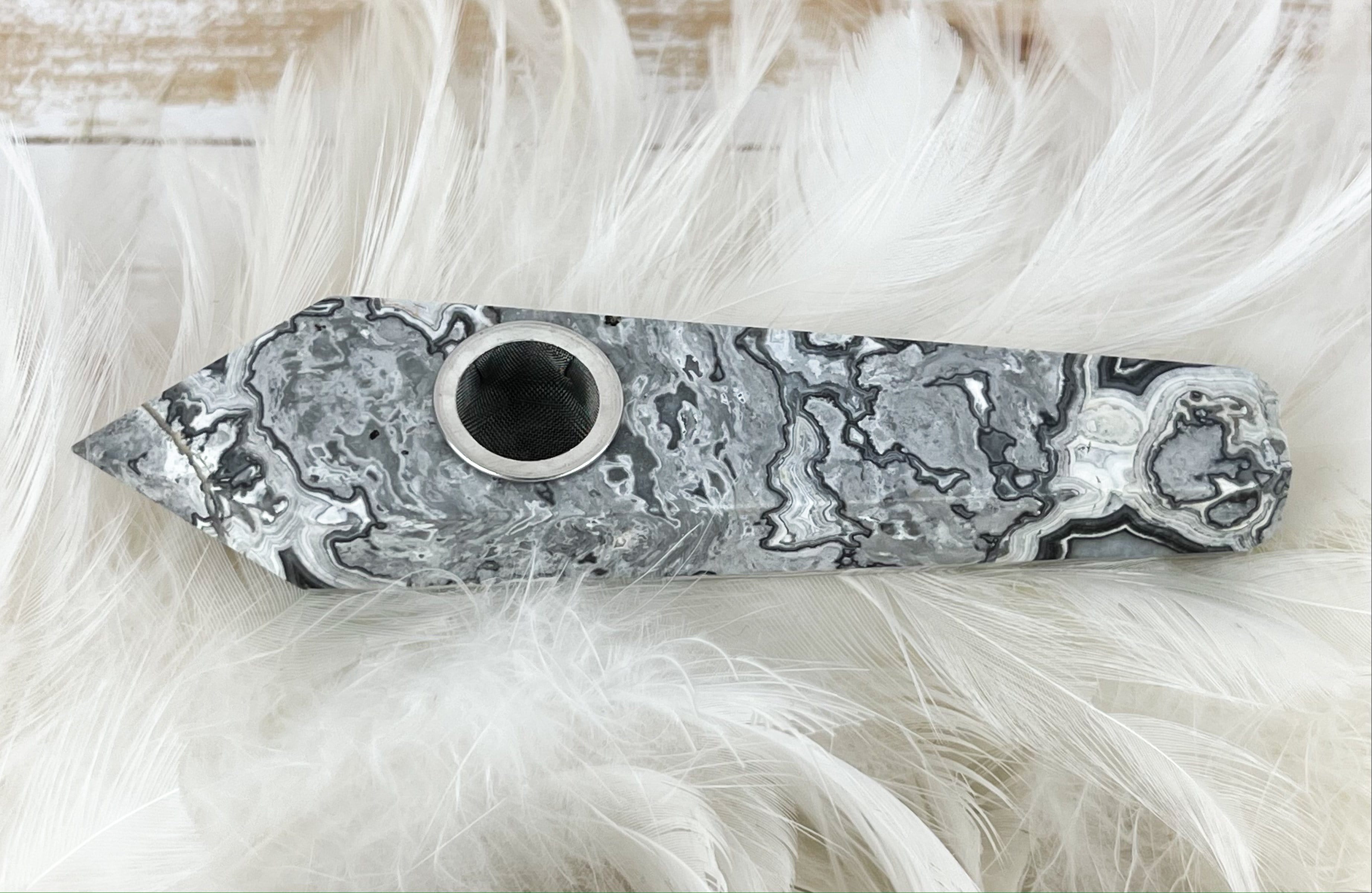 Premium Handcrafted Crystal Pipes for Smoking - Rose Quartz, Amethyst & More | Natural Stone Glass Pipes for Herbal Use, Meditation & Relaxation | Perfect Gift for Spiritual Enthusiasts