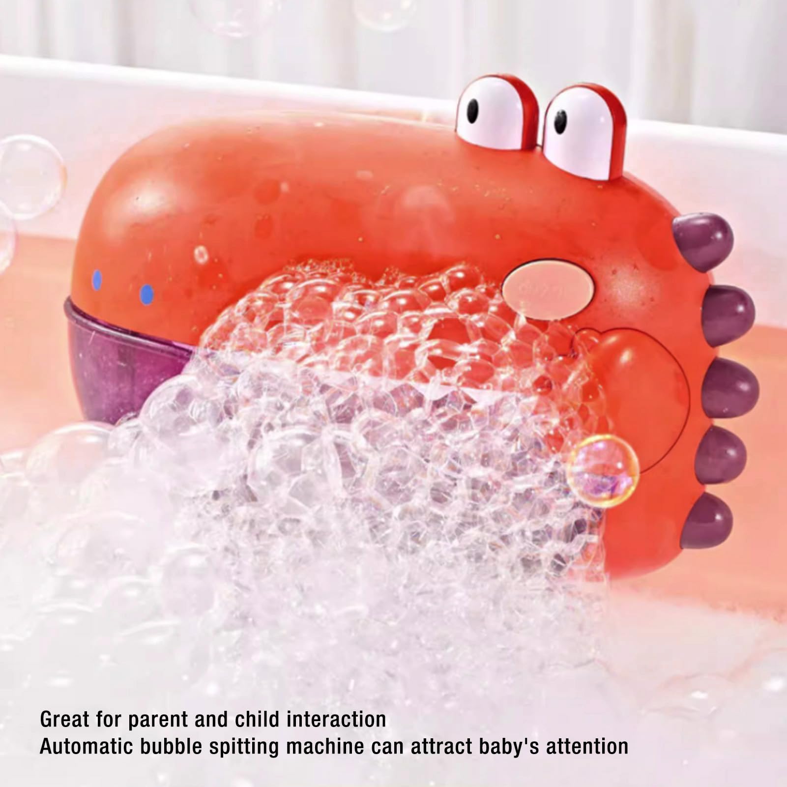 **Best Baby Bath Toys - Automatic Bubble Machine Blower with Music for Toddlers, Fun Bathtub & Shower Toys for Boys & Girls (Red) - Perfect for Bath Time Play & Sensory Development**