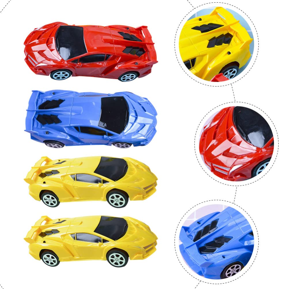 ibasenice 4-Piece Friction Powered Construction Toy Cars Set - Pull Back Vehicles for Kids, Adorable Push Cars for Toddlers - Perfect for Indoor Play, Birthday Gifts & Early Learning Development