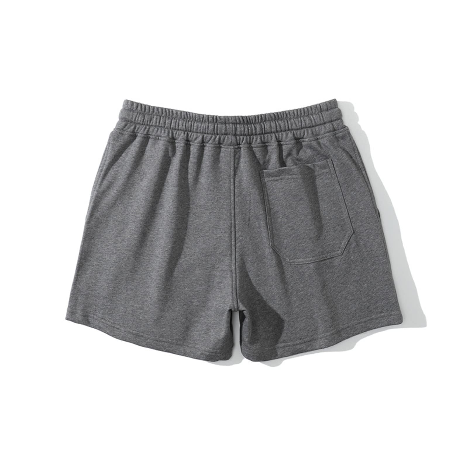 Men's Gym Shorts - Comfortable Cotton Elastic Waist Casual Sports Shorts for Workout & Running | Breathable & Lightweight for Training, Basketball & Lounge Wear