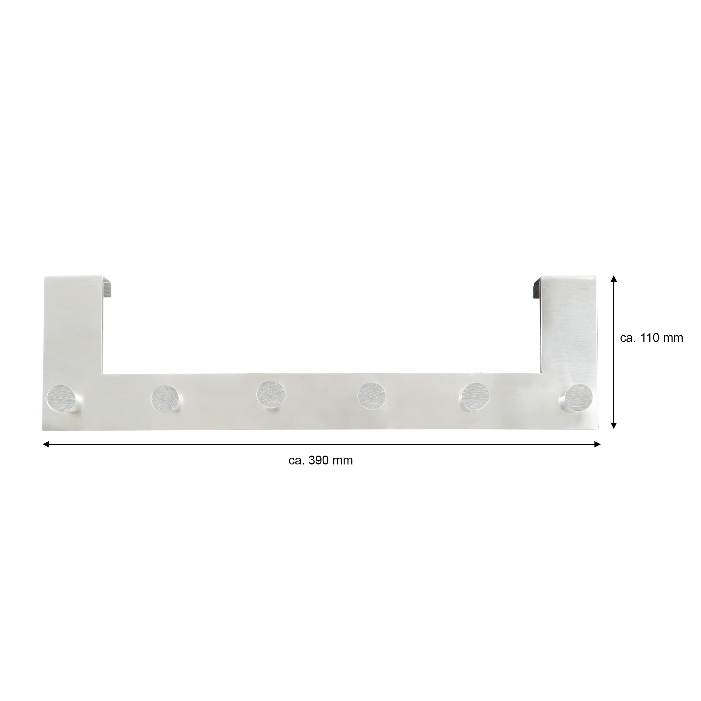 280517 Heavy Duty Over The Door Hooks with 6 Hooks - Space Saving Storage Solution for Bathroom, Bedroom, Closet & Entryway Organization