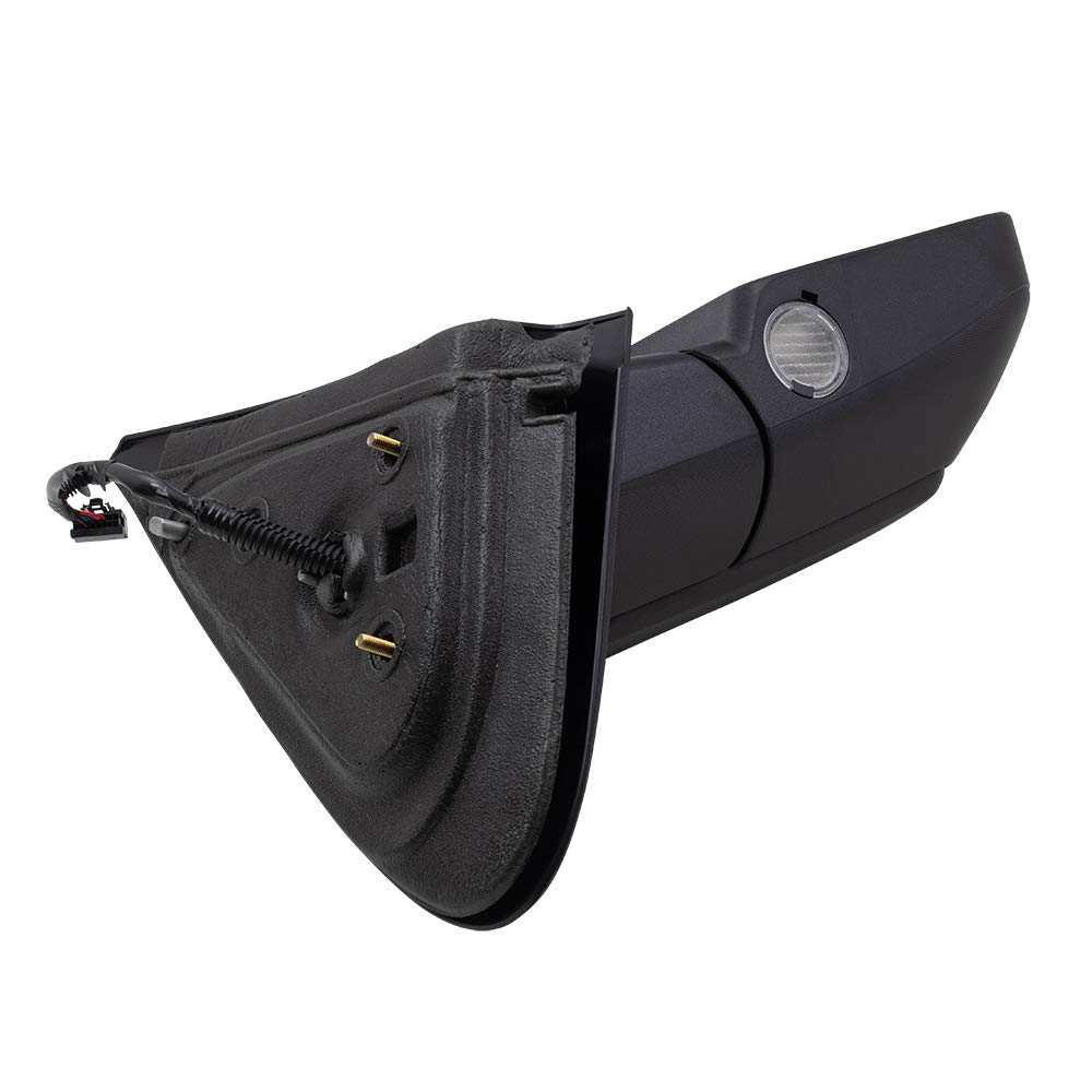 BROCK Replacement Power Mirrors for 2007-2014 Ford Expedition - Driver & Passenger Side Set with Puddle Lamp & Manual Folding (7L1Z17683CA, 7L1Z17682EA) - Perfect for Night Driving and Enhanced Visibility
