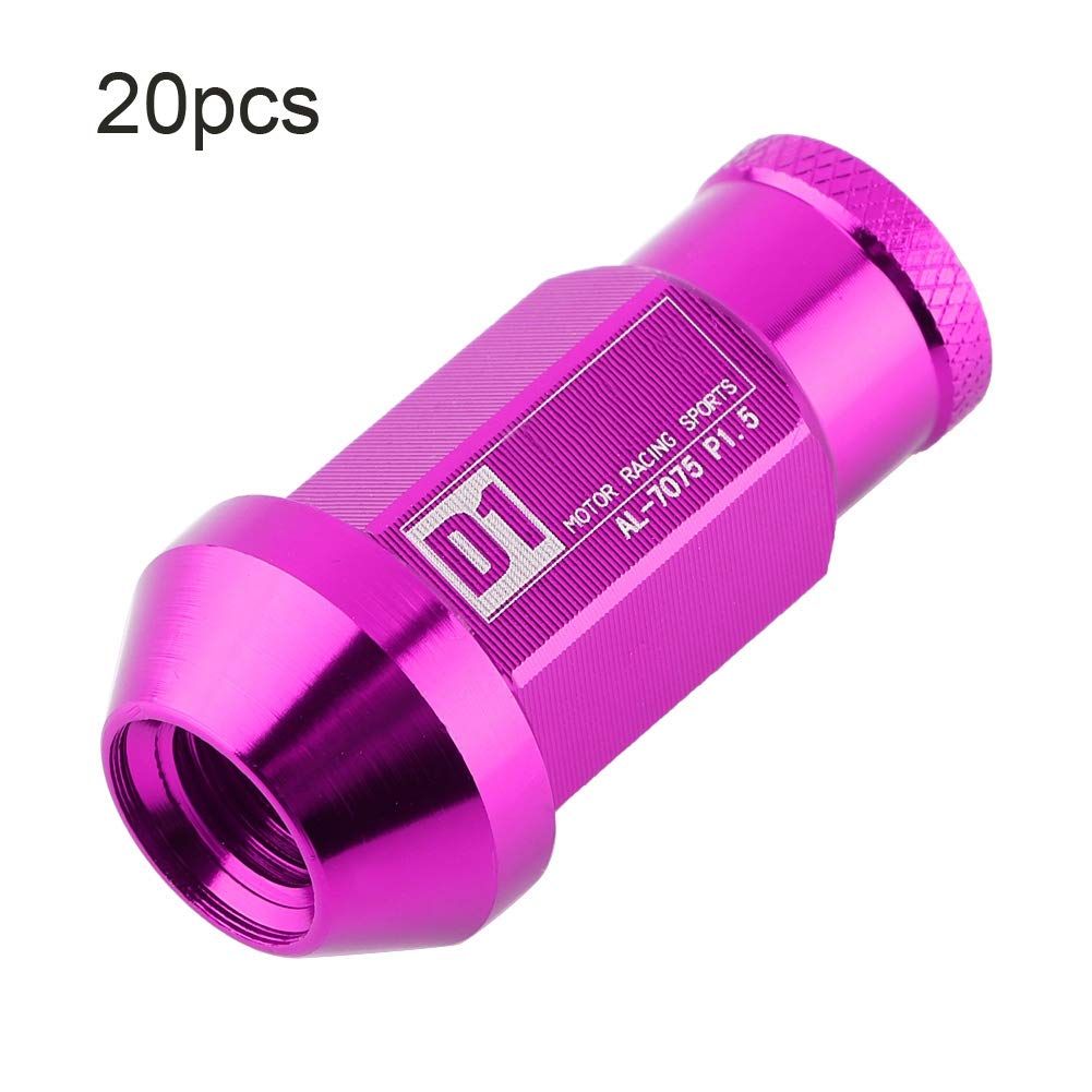 High-Performance M12x1.5 Racing Wheel Lug Nuts - Aluminum Alloy Black/Purple/Gold Car Tire Screws for Sports Cars & Tuner Vehicles - Perfect for Track Racing, Auto Shows & Performance Upgrades