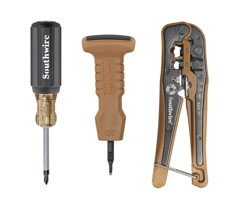 Southwire 58744140 KIT-TP1 Professional Network Tool Kit for Ethernet Cable Installation & Repair - Ideal for IT Technicians, Electricians, and DIY Home Networking Projects