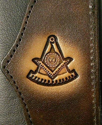 Handmade Genuine Leather Trifold Wallet for Men - Past Master Masonic Mason Gift - Perfect for Everyday Use, Travel & Gifting