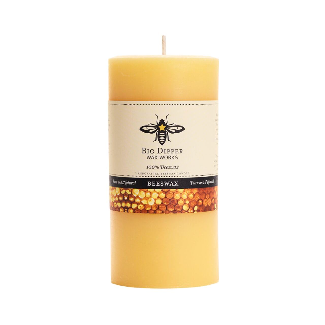 Big Dipper Wax Works Pure Beeswax Pillar Candle - 3