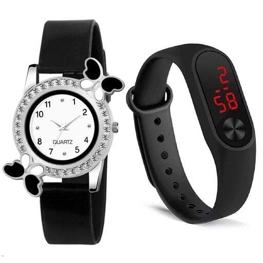 Elegant Maa Creation Watch Combo for Girls (SR-313 AT-313) - Perfect Gift for Birthday, Anniversary & Special Occasions