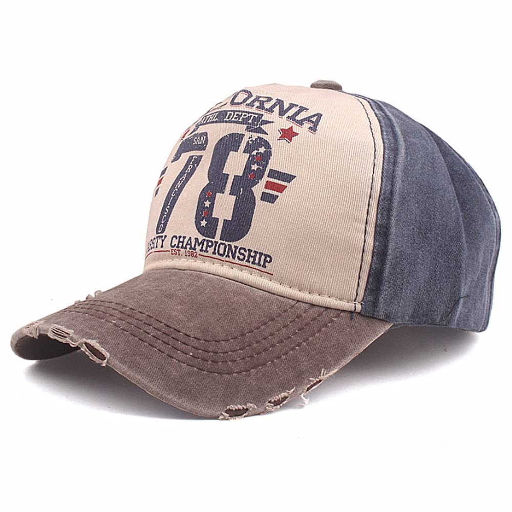 Men's Distressed Vintage Baseball Cap - Adjustable Summer Sun Hat for Hiking, Trucker & Outdoor Activities | Breathable & Stylish Casual Wear
