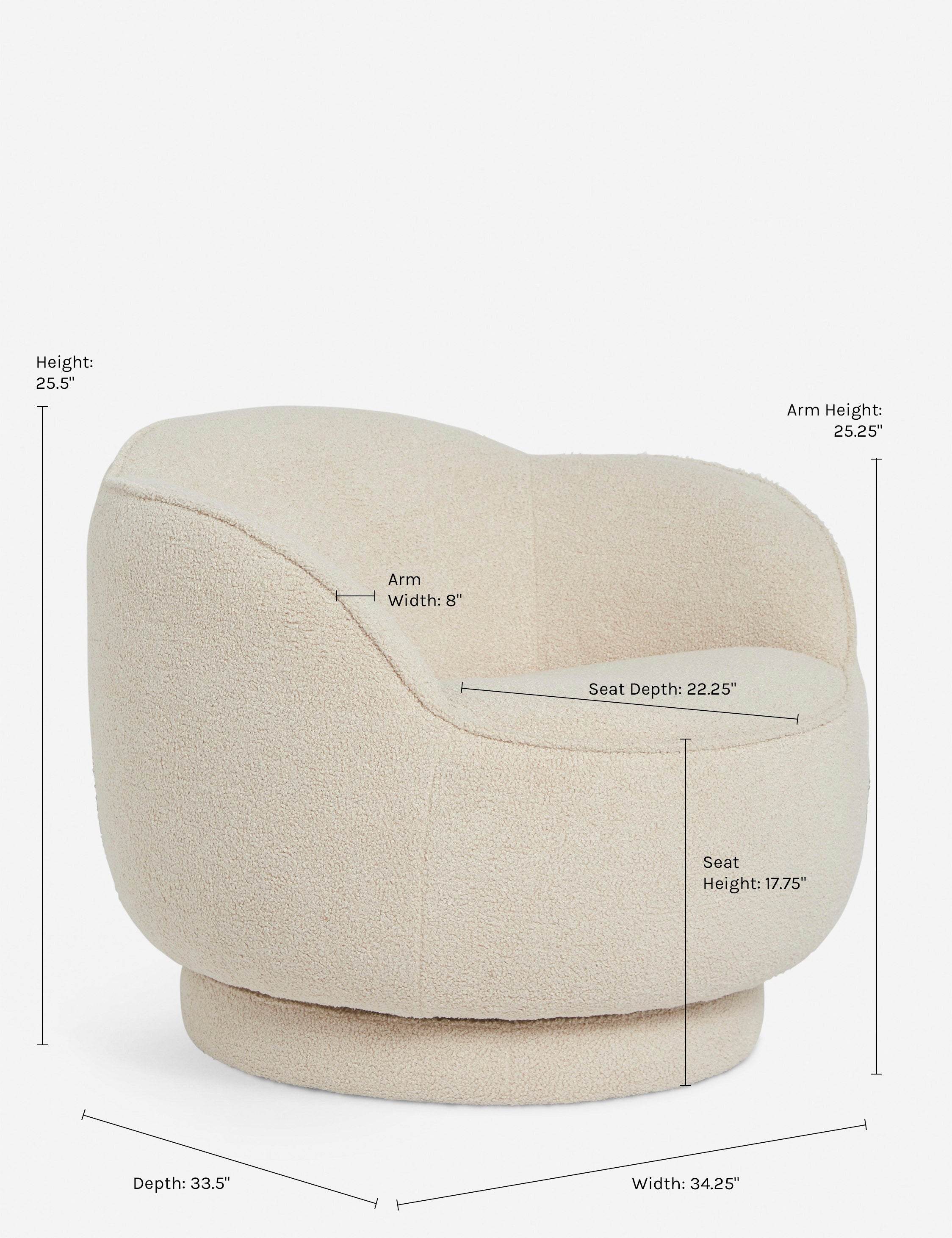 Sarah Sherman Samuel Fern Swivel Chair - Modern Rotating Accent Chair for Living Room, Bedroom, or Office - Comfortable 360-Degree Swivel Design