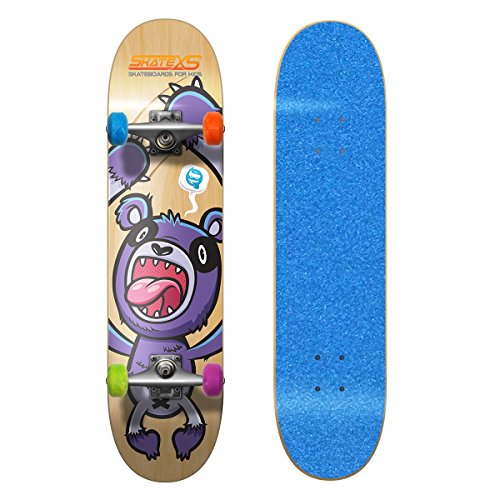 Blue Grip Tape / Multi-Color Wheels