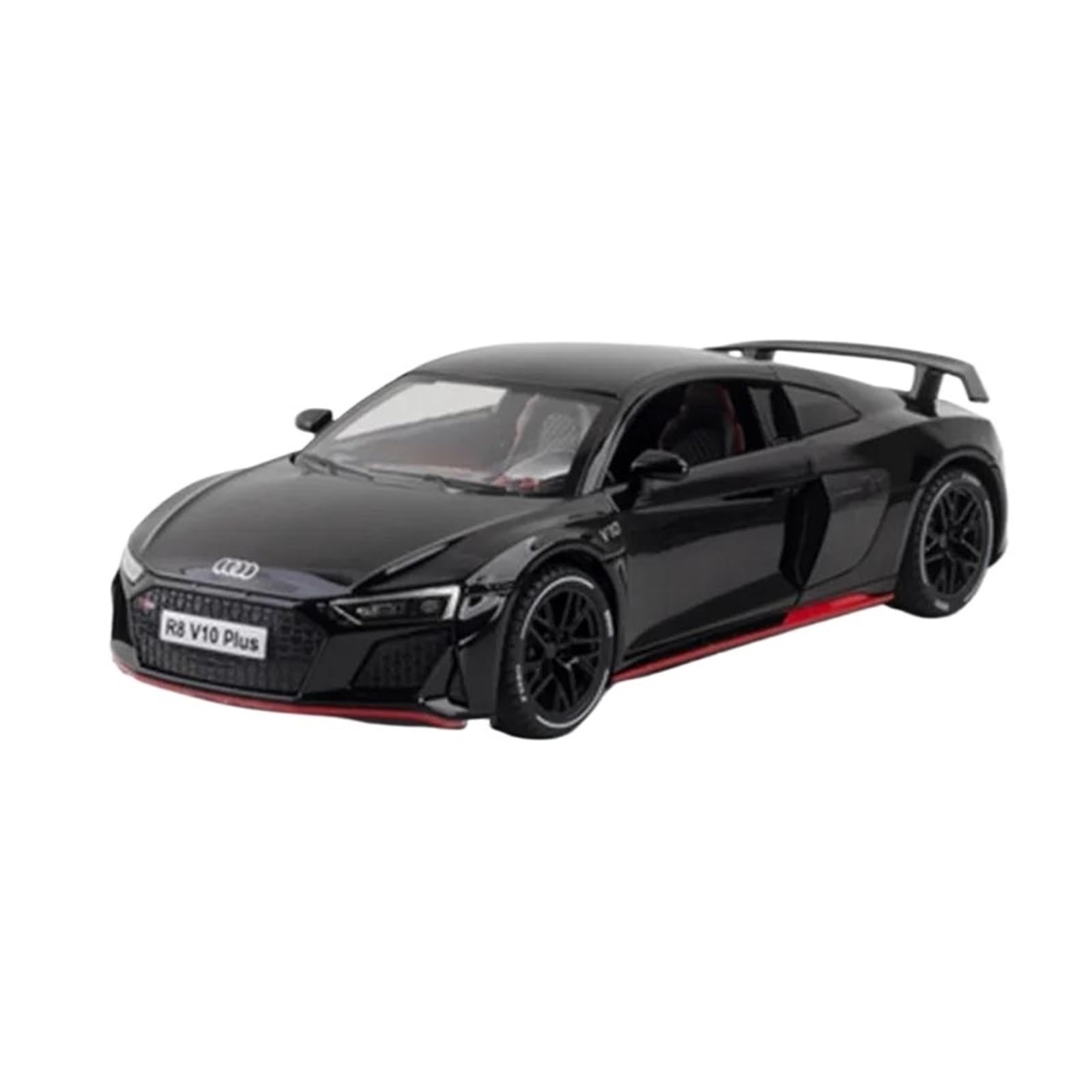 1:24 Scale Audi R8 Coupe Alloy Sports Car Die-cast Metal Model - Black Collectible Toy Car for Kids & Adults | Perfect for Display, Gift Giving & Racing Play Scenes