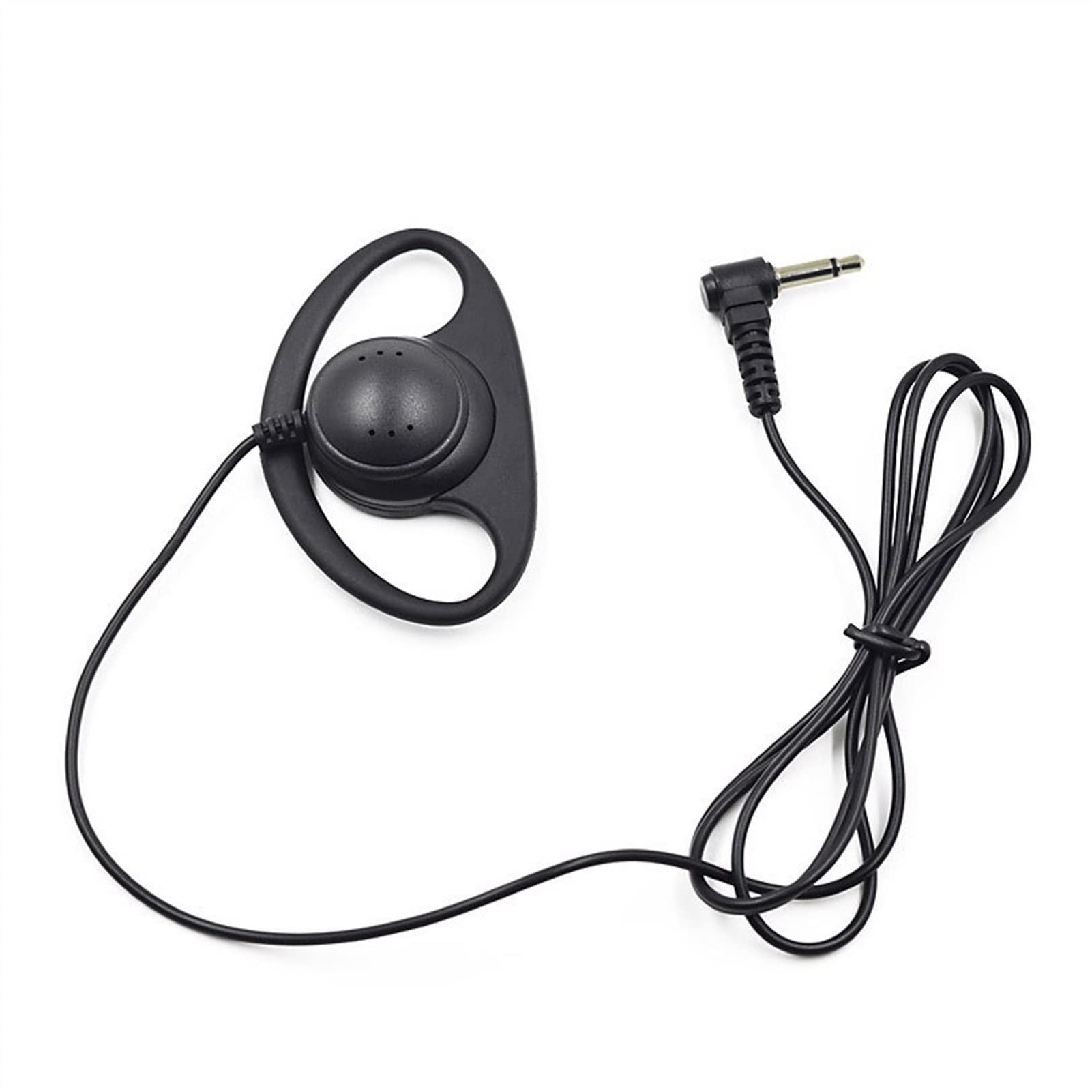 BMINO D-Type 3.5mm Two-Way Radio Headset with Speaker Microphone - Single Line Walkie-Talkie Earpiece for Security, Construction & Outdoor Communication