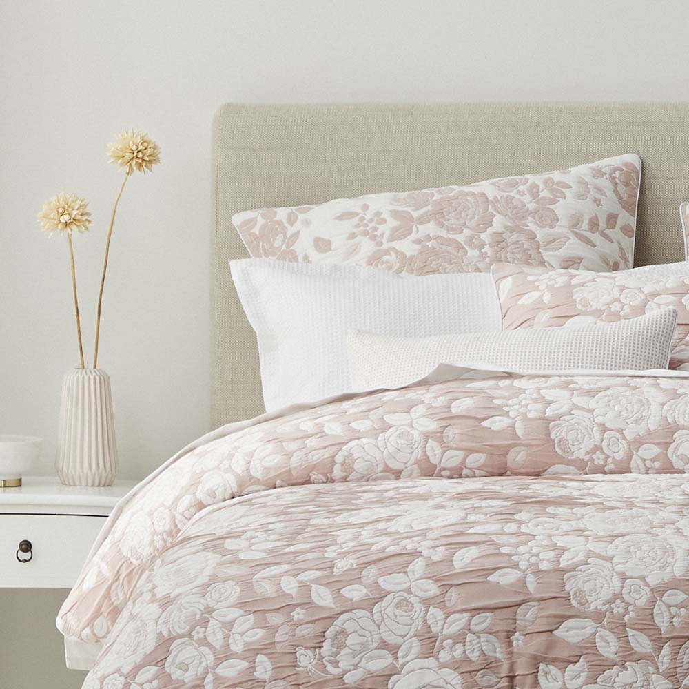 Premium Coral Dusk Quilt Cover Set - Super King Size (108x120 Inches) | Soft Luxury Bedding for Master Bedroom & Guest Room | Breathable Cotton Blend for All-Season Comfort