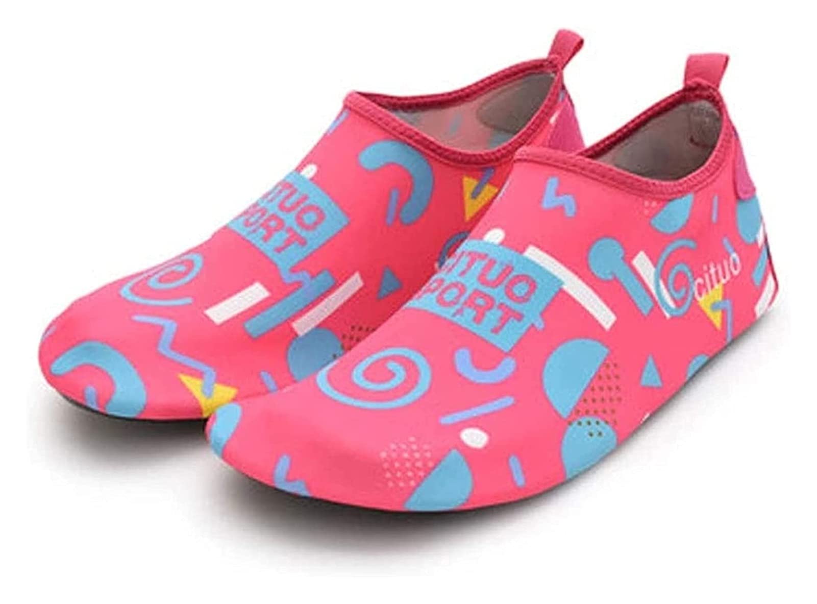 ZCX Water Shoes for Men & Women - Non-Slip Swimming, Snorkeling, Diving, Yoga & Wading Shoes - Lightweight Quick-Dry Aqua Shoes for Beach, Pool, River & Water Sports (Red, Size 44/45 EU)