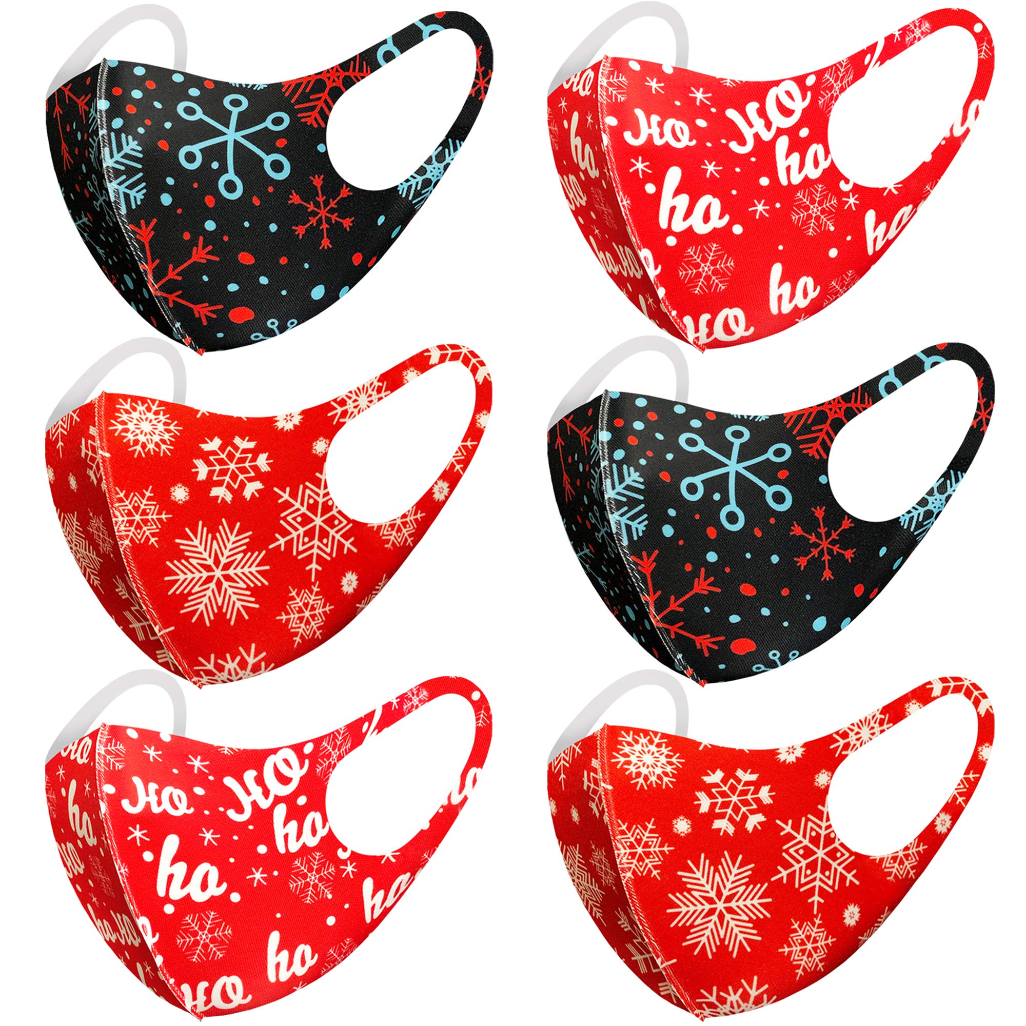 Unisex CBC Crown Washable Reusable Christmas Face Mask - Stretchy Lightweight Holiday Cloth Face Cover for Adults | Perfect for Winter Celebrations, Office Parties & Festive Gatherings