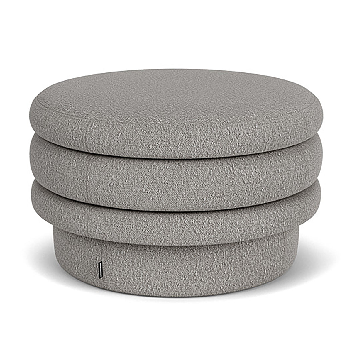 Luxury Honey Boucle Ottoman Stool - Soft Velvet Upholstered Round Footrest, Accent Chair for Living Room, Bedroom & Nursery - Perfect for Relaxing, Reading & Decor