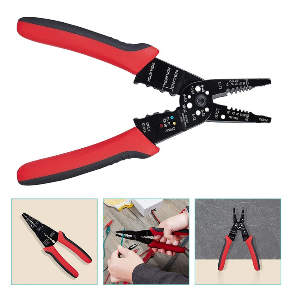 DOITOOL Professional Wire Stripper and Crimper Tool - Multi-Function Pliers with Side Cutter for Electrical Work, DIY Projects, and Cable Repair | Perfect for Electricians, Technicians, and Home Improvement