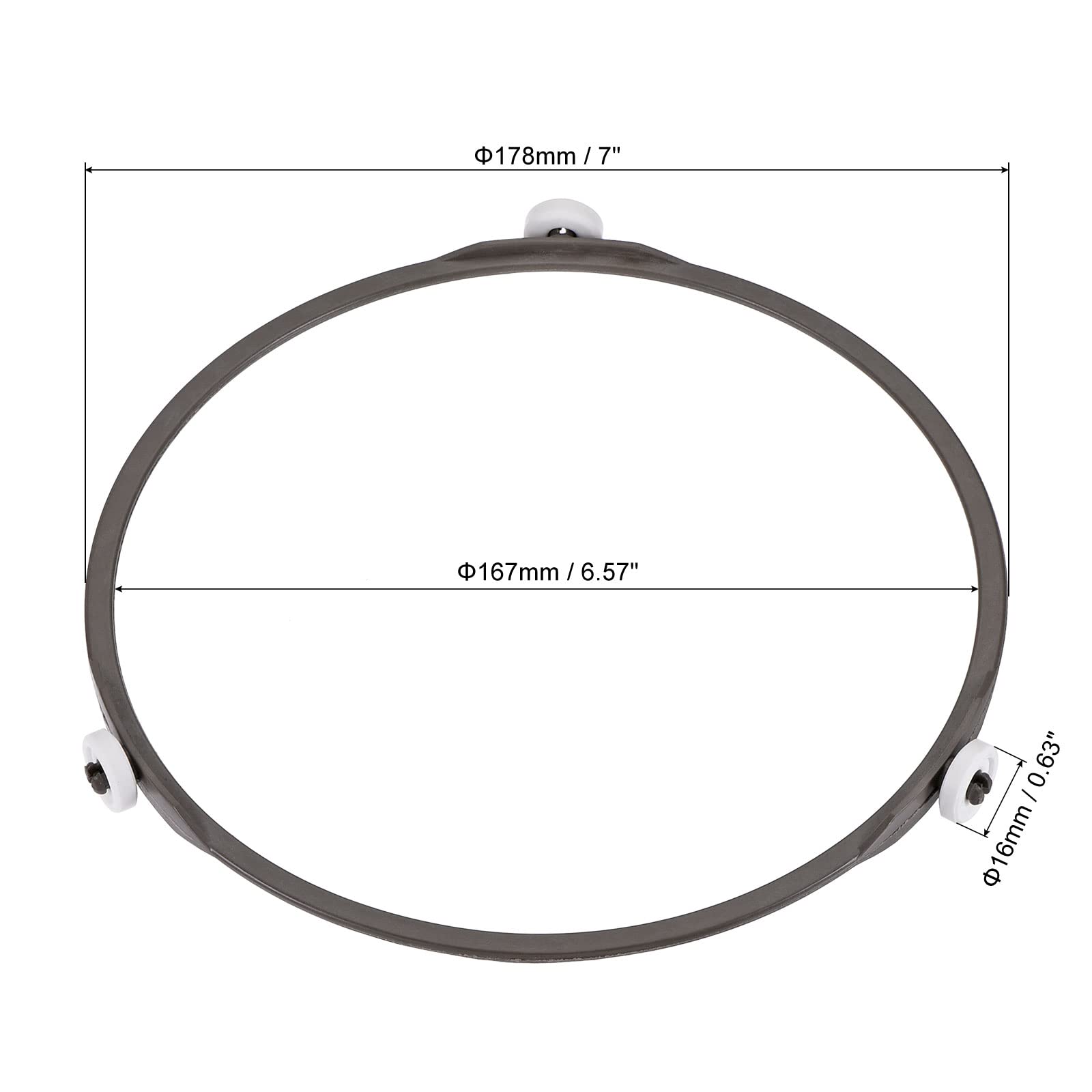 MECCANIXITY Microwave Oven Glass Turntable Replacement Parts - 2 Pack Brown Roller Bracket & Support Circle for Smooth Rotation | Perfect for Kitchen Appliance Repair and Microwave Maintenance