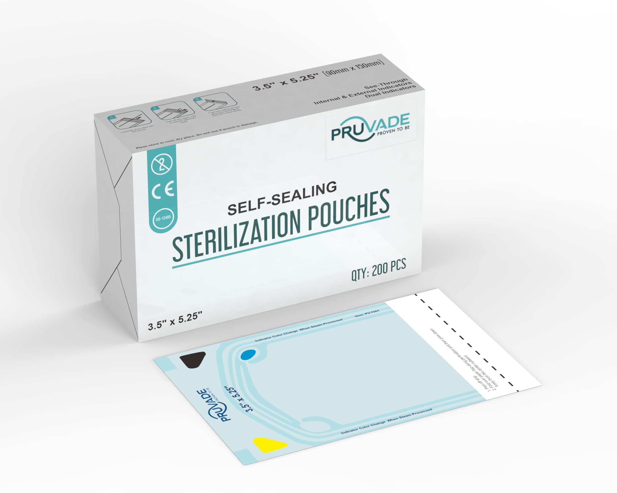 1000 Pack Sterilization Pouches 3.5”x5.25” - Autoclave Self-Sealing Sterilizer Bags for Dental Instruments, Medical Tools & Tattoo Equipment - Perfect for Dental Offices, Nail Salons, Tattoo Parlors & Medical Labs - Essential for Infection Control & Safe Instrument Sterilization