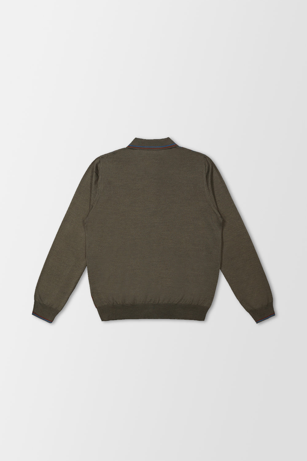 Zilli Green Long Sleeve Polo Sweater for Men - Soft Cotton Knit Casual Pullover Shirt - Perfect for Office, Golf & Outdoor Activities