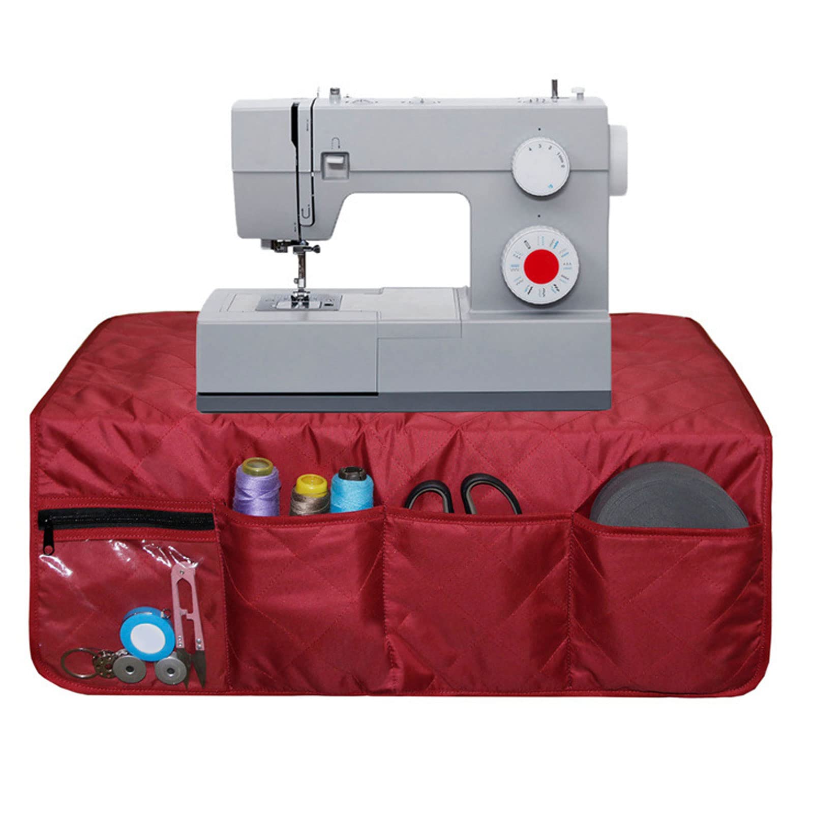 Milltrip Waterproof Sewing Machine Table Mat with Storage Pocket - Non-Slip Sewing Machine Pad Organizer for Quilting, Crafting & Home DIY Projects - Perfect Sewing Machine Accessory for Beginners & Professionals