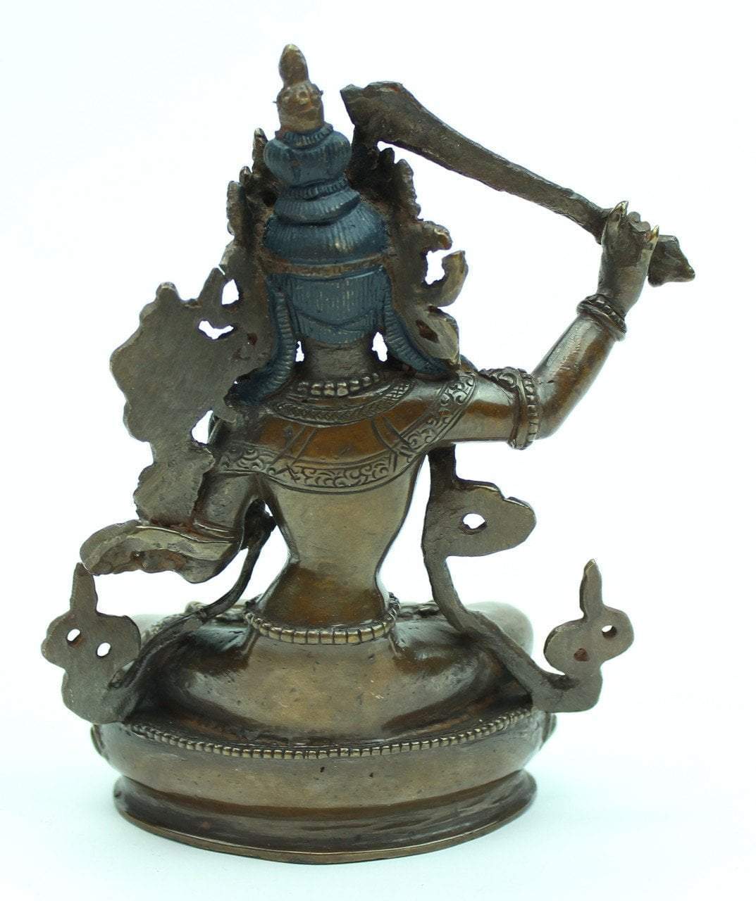 5 Inch Manjushri Bronze Statue - Handcrafted Buddhist Statue for Meditation, Home Altar & Spiritual Decor - Perfect for Yoga Studios, Buddhist Shrines & Gift Giving