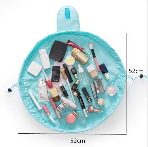 Cluemart Waterproof Cosmetic Bag - Travel Makeup Organizer with Multifunctional Bucket Design, Polyester Toiletry Case for Bathroom Storage & Carry-On Essentials | Perfect for Travel, Gym, and Daily Use