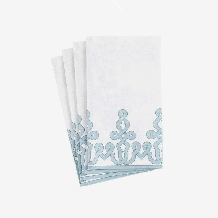 Caspari Passementerie Design Napkins - Elegant Embroidered Table Linens for Fine Dining, Weddings & Special Occasions