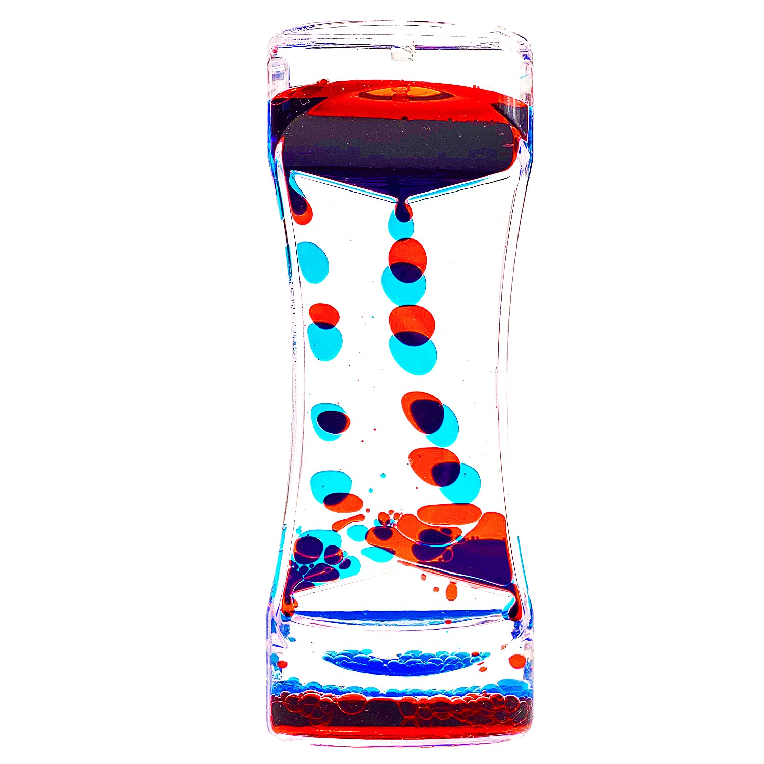 FKYTION Liquid Motion Bubbler Timer - Colorful Hourglass Sensory Toy for ADHD, Anxiety & Autism Relief - Calming Desk Toy for Kids & Adults - Perfect for Stress Relief, Focus & Relaxation at Home, Office or Classroom