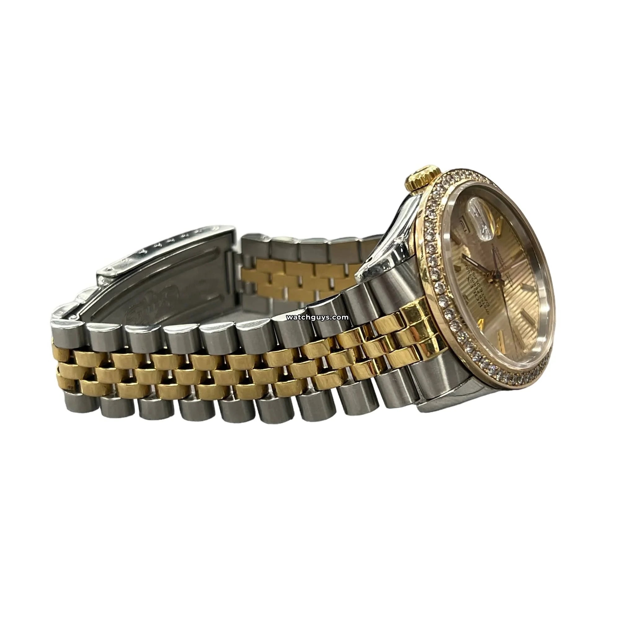 Rolex Datejust 16233 Men's Watch - 18K Gold & Stainless Steel, Champagne Diamond Dial, Automatic Movement - Perfect for Luxury Gifts & Business Occasions