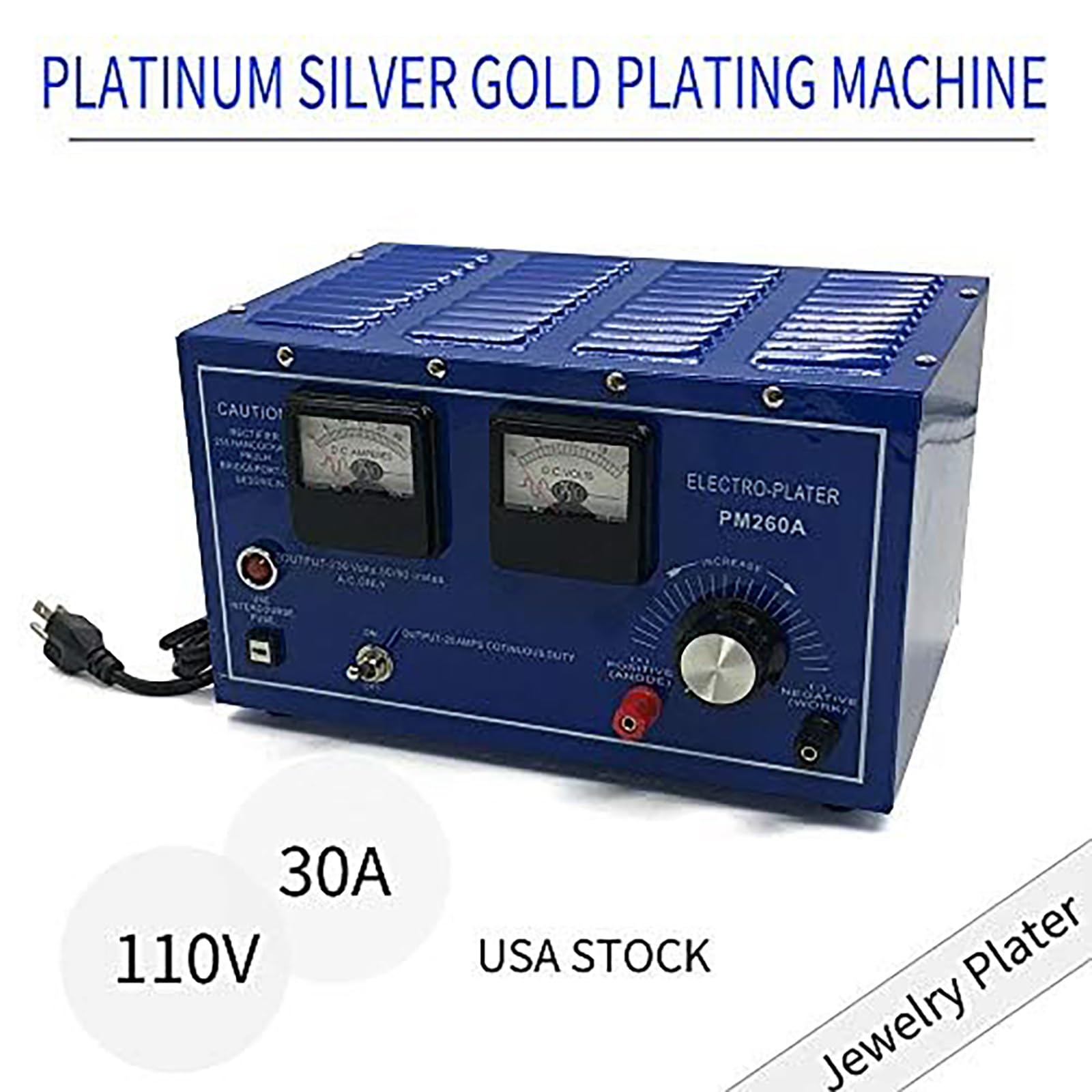 Professional 30A Jewelry Plating Machine Kit - Gold, Silver & Platinum Electroplating Rectifier for DIY Jewelry Making & Repair | Perfect for Home Studios & Small Businesses